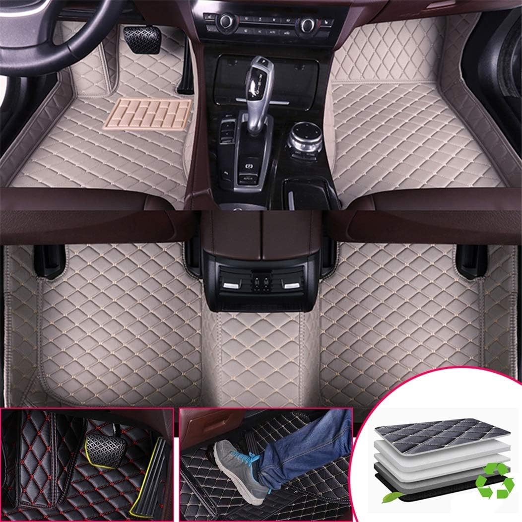 Custom Car Floor Mats for Mini Cooper R56 2door 2007-2013 Black Beige S491098