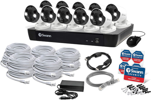 16 Channel 10 Cameras 4K Ultra HD POE NVR Security Camera System L9051