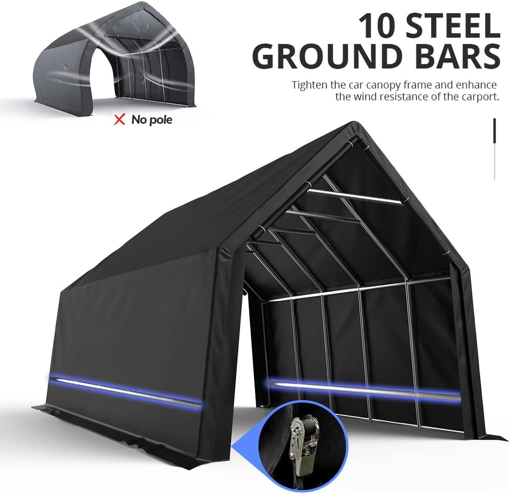 13' x 20' x 12' Heavy Duty Galvanized Carport X9386