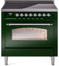 36 Induction Range with Electric Oven in Emerald Green T632975