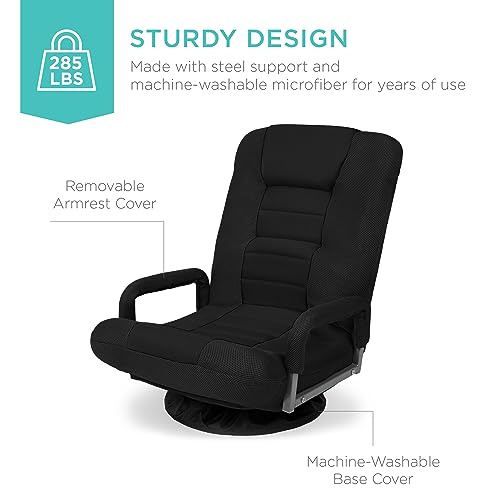 Swivel Gaming Chair 360 Degree Foldable Black/Blue E763946