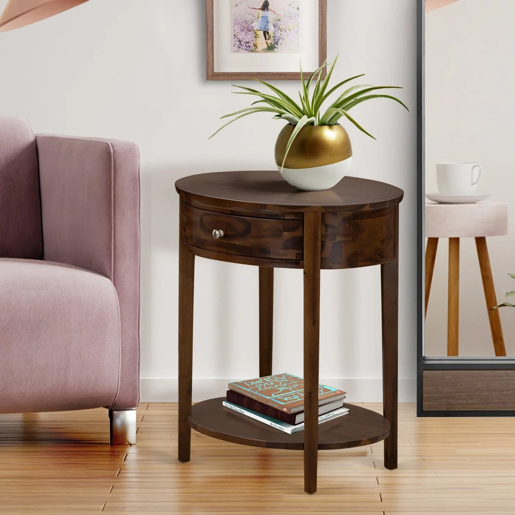 Antique Walnut Asian Wood Nightstand S755