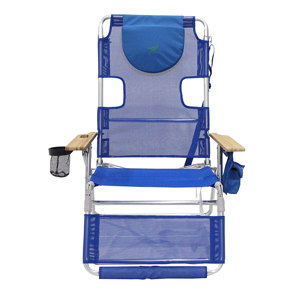 Blue 16" Tall Outdoor Lounge Reclining Chair 2 Pack T369039