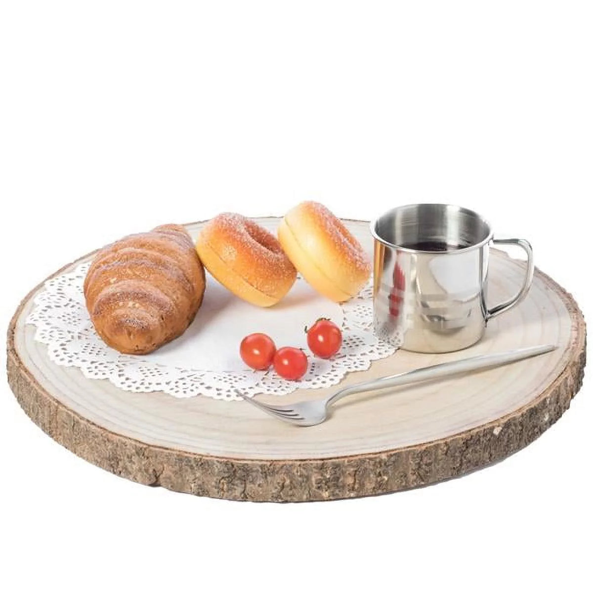 Natural Wood Slice Tray 14" Diameter K916