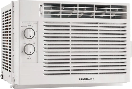 17" Window Mount Air Conditioner with 5000 BTU Cooling Capacity, 2 Fan Speeds, Fixed Chassis and Auto Restart in White V8054