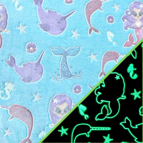 Shark Stuffed Animal with Blanket Inside 3-in-1 Pillow 29" Plush 60"x40" Glow-in-The-Dark Blanket Q275