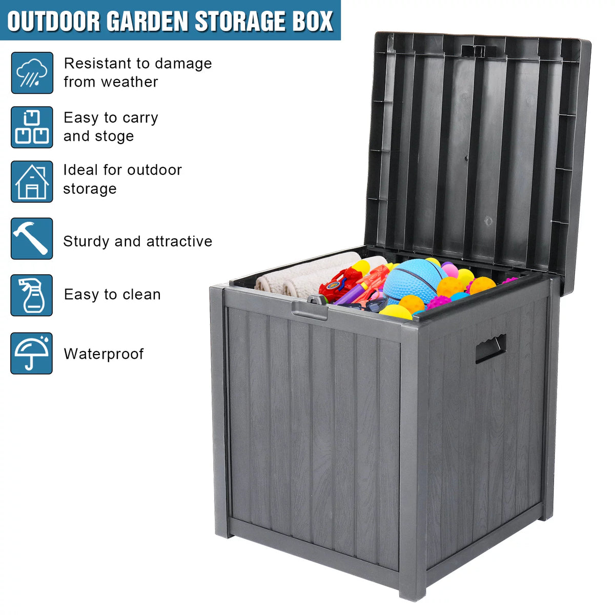 51 Gallon Plastic Waterproof Lockable Outdoor Storage Box O6388
