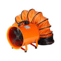 Portable 12 in. Heavy Duty Blower Fan with 33 ft. Duct Hose 560W Orange B54096
