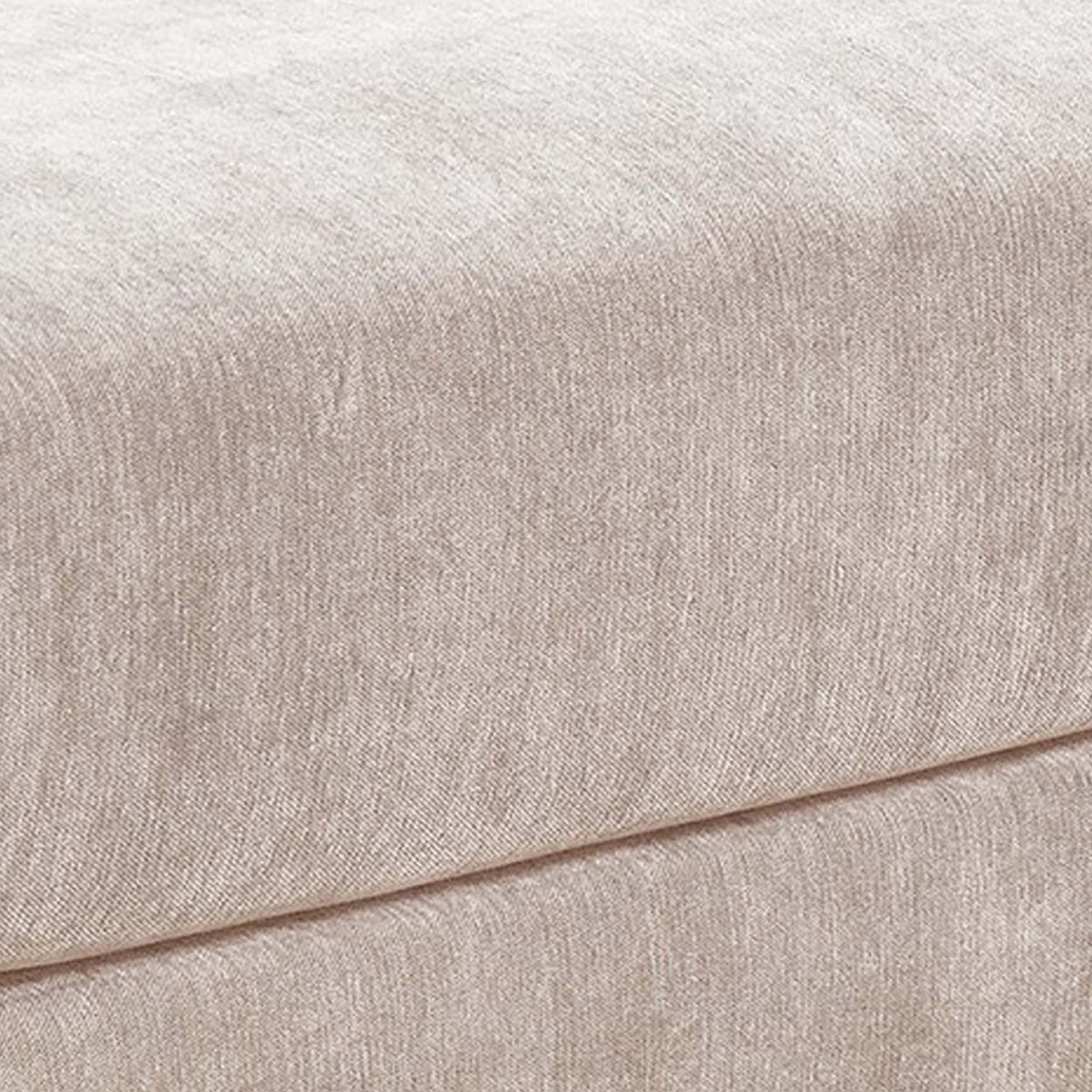 Beige Fabric Armless Sofa Chair with Lumbar Cushion H467986