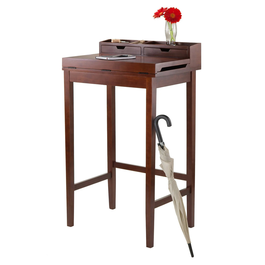 Walnut Finish High Desk Z64084