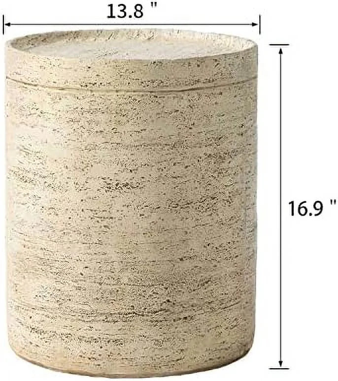 Set of 2 14" Ceramic Outdoor Accent Table Z662590