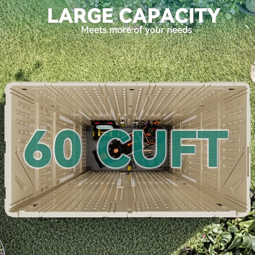 60 cuft Vertical Waterproof Resin Outdoor Storage Shed W901