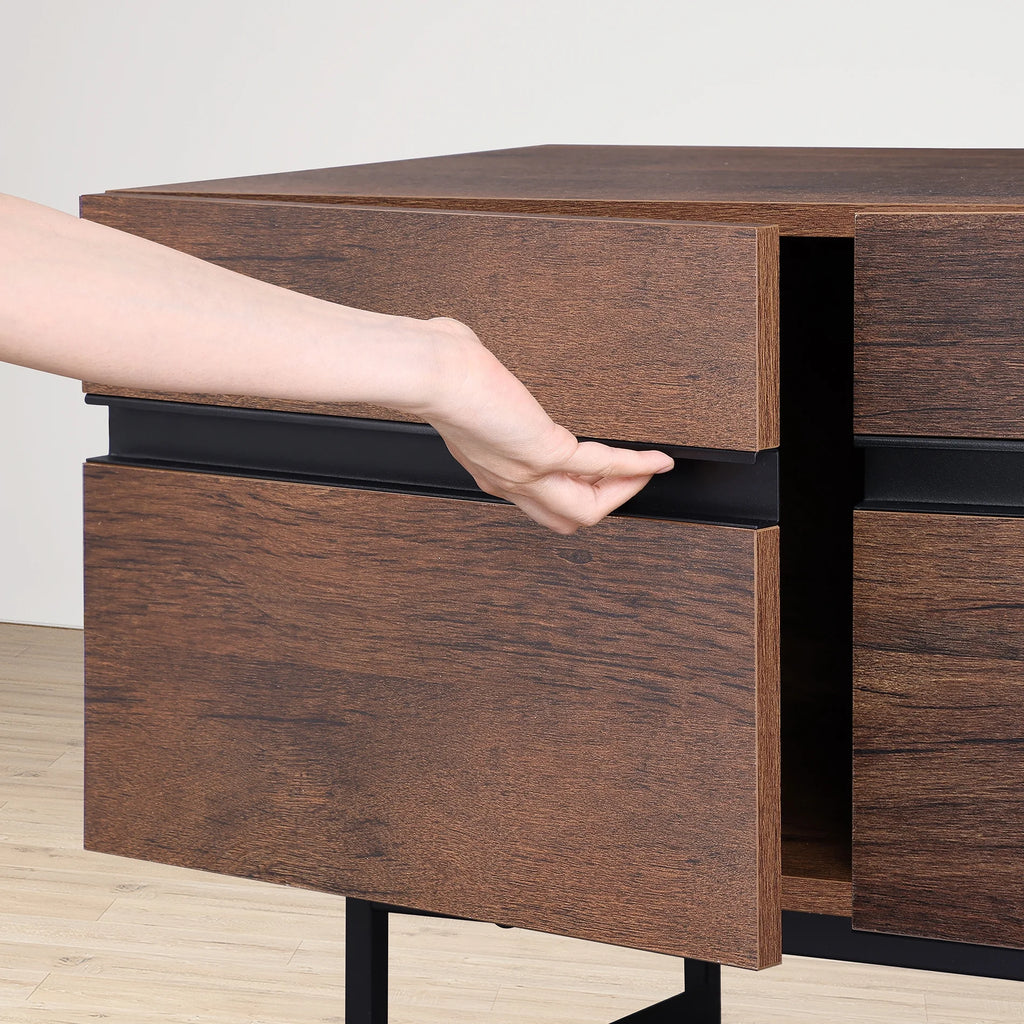 Brown TV Stand with Drawers S6089