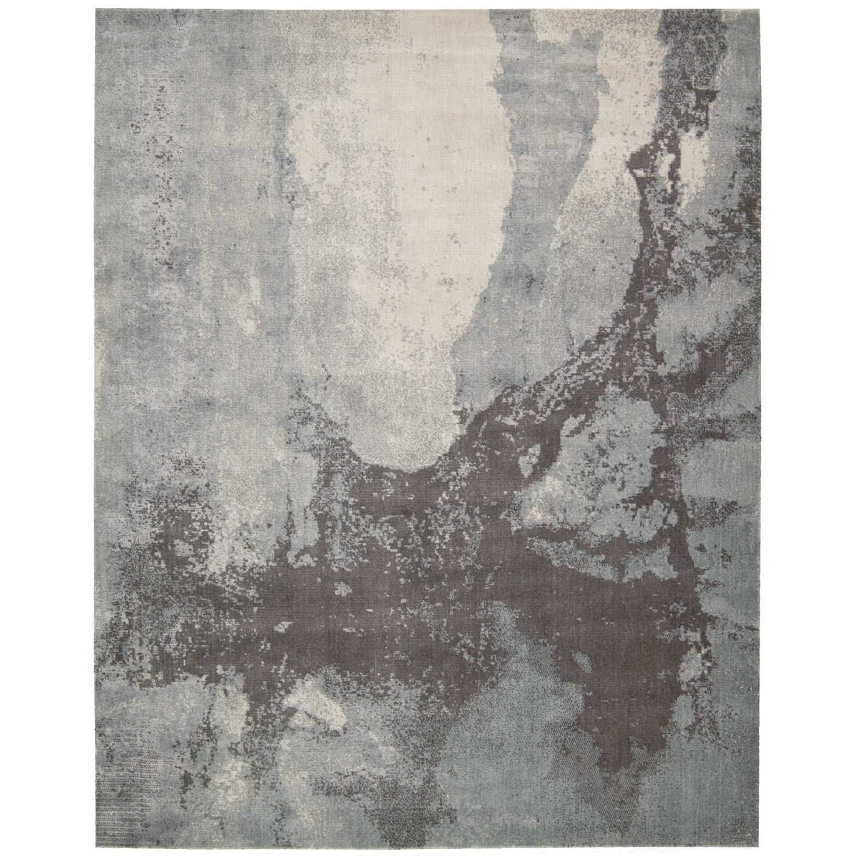 Grey Navy Rectangle Area Rug X394