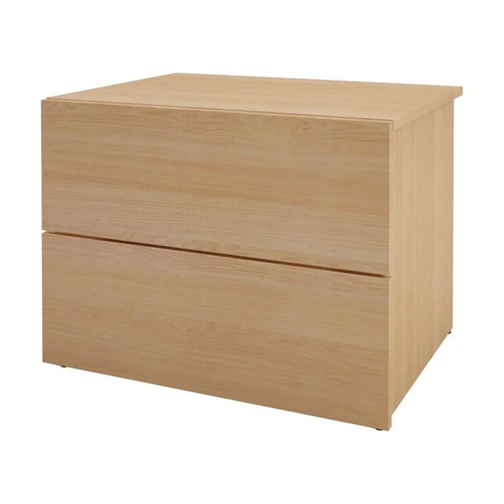 Queen Size Bedroom Set Natural Maple and White U1892