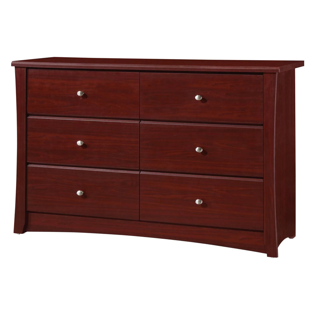 White 6 Drawer Double Dresser B353341