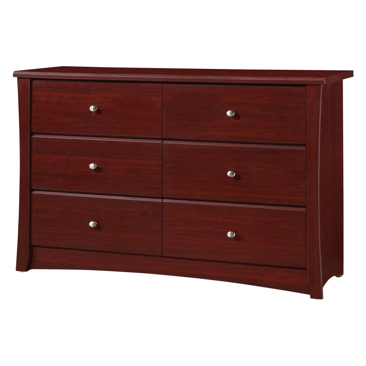 White 6 Drawer Double Dresser B353341