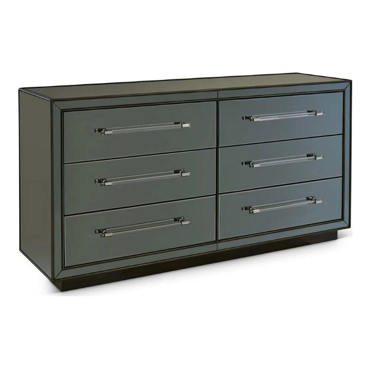 Gray Wood Dresser with Mirror Y75578