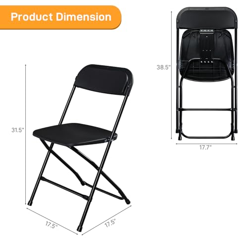 White 6pcs Folding Plastic Chair S5368