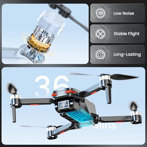 4K Camera Brushless Motor Foldable FPV Mini Drone with Propeller Guards Z410176