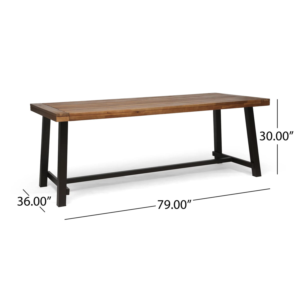 Outdoor Eight-Seater Wooden Dining Table U77409