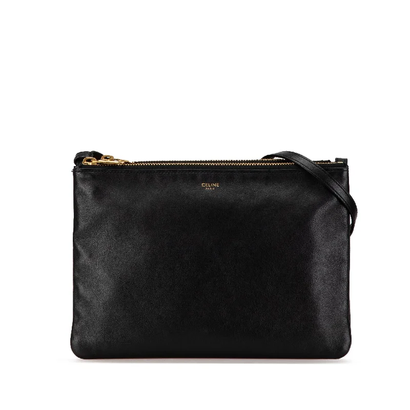 Celine Large Leather Trio Crossbody (SHG-OntI8d)