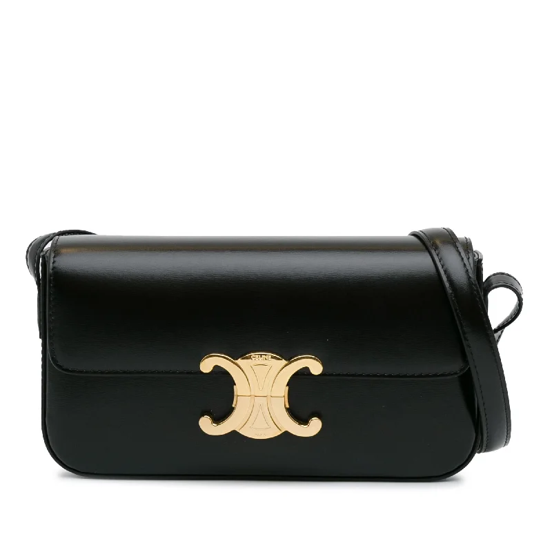 Celine Shiny Calfskin Claude Shoulder Bag (SHG-UEum9T)