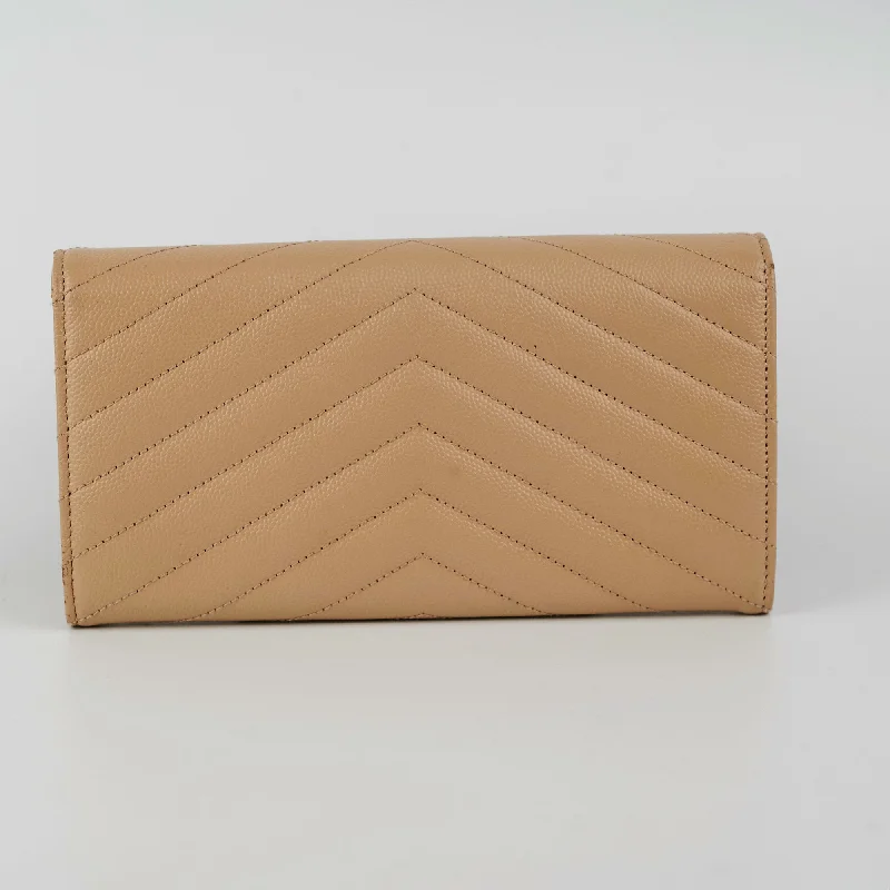 Saint Laurent Envelope Wallet Beige