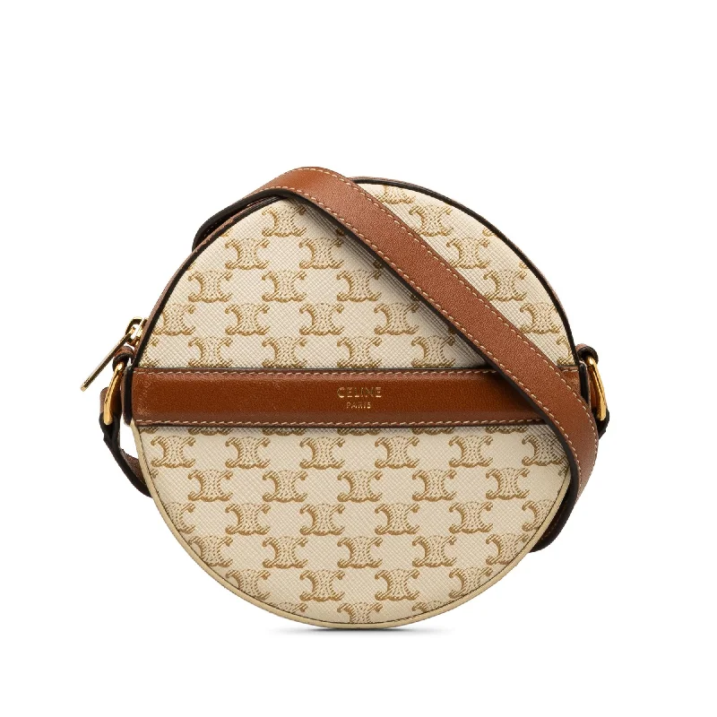 Celine Triomphe Round Purse on Strap (SHG-miPFWr)