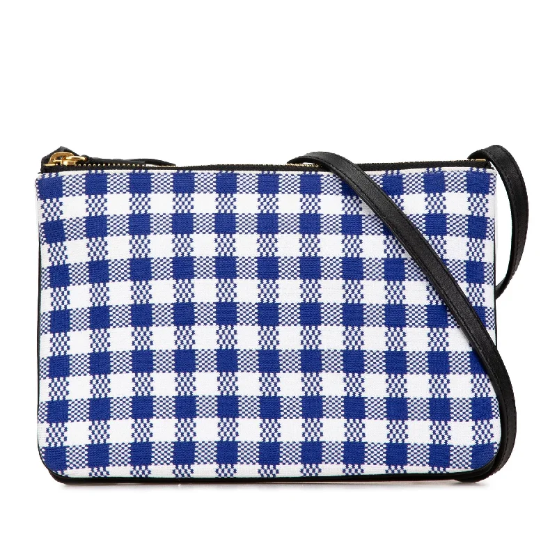 Celine Small Gingham Trio Canvas Crossbody (SHG-DisQZc)