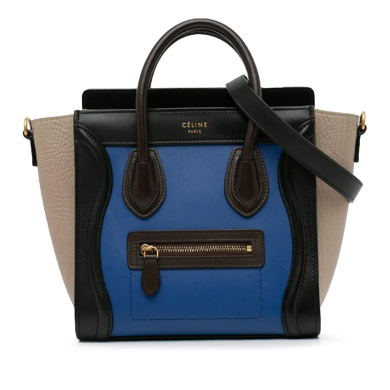 Celine Nano Tricolor Luggage Tote (SHG-M6hO1D)