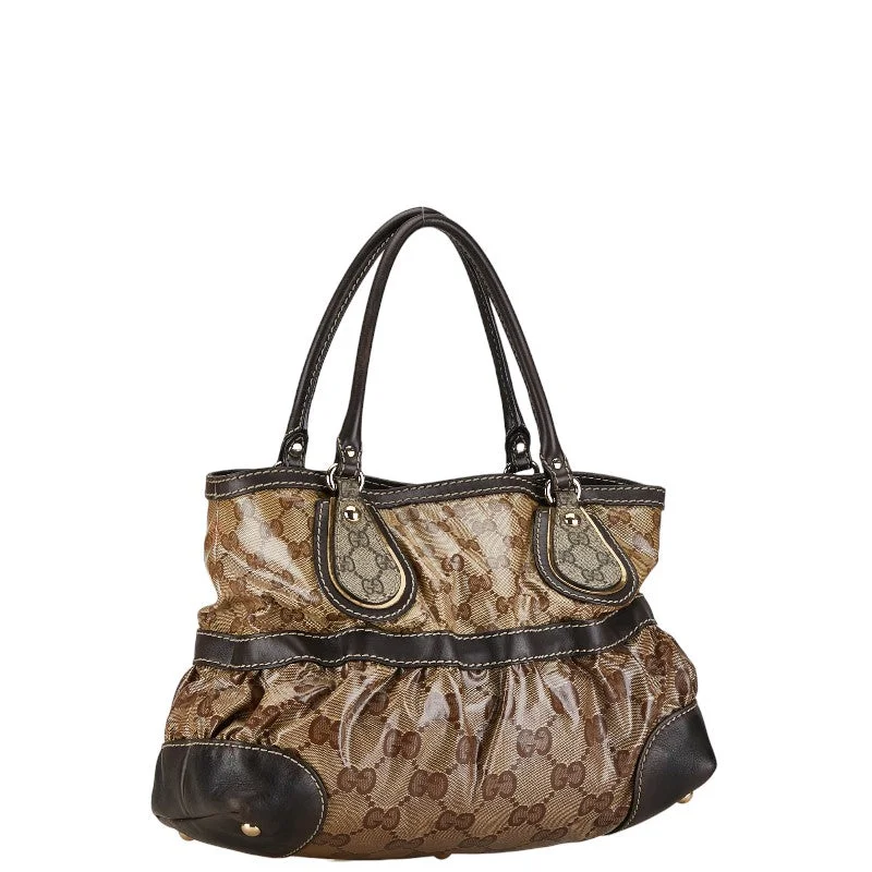 Gucci GG Crystal Handbag 223964 Beige Brown