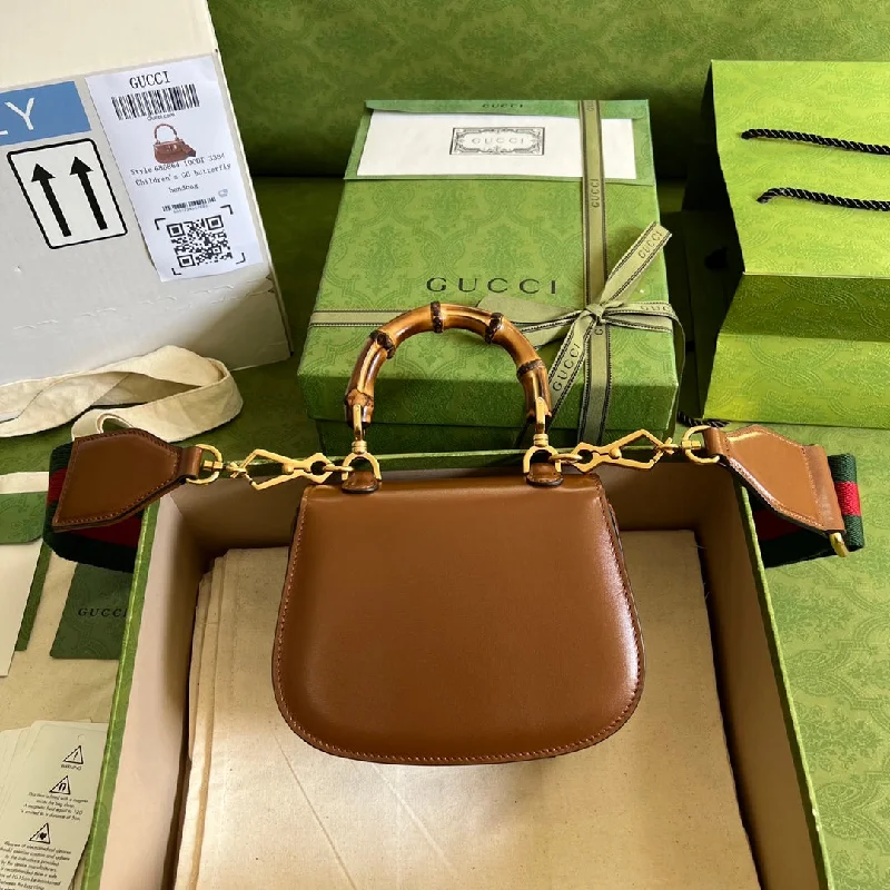 Gucci Small Top Handle Bag With Bamboo