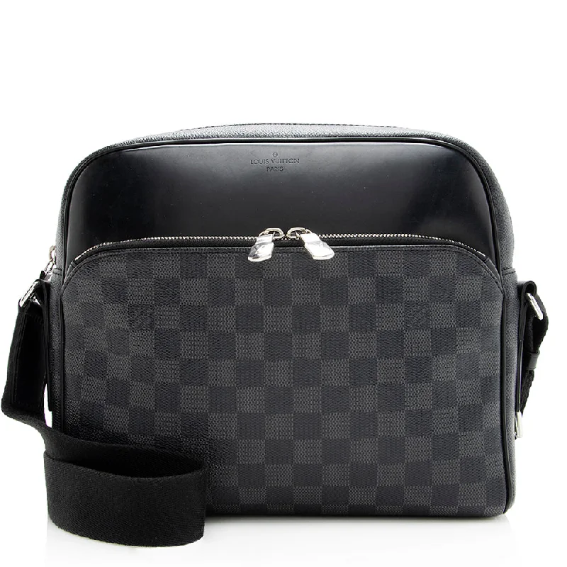 Louis Vuitton Damier Graphite Dayton Reporter MM Messenger Bag (SHF-20062)