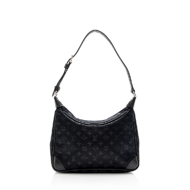 Louis Vuitton Mini Monogram Satin Boulogne Shoulder Bag (SHF-16548)