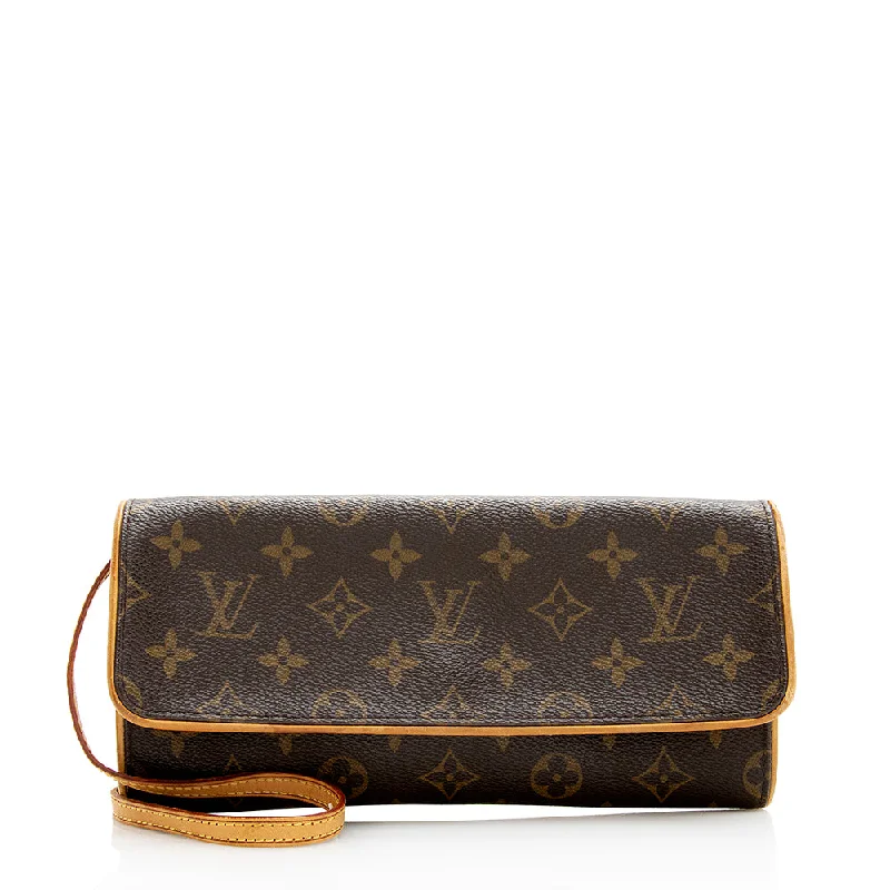 Louis Vuitton Vintage Monogram Canvas Pochette Twin GM Shoulder Bag (SHF-20314)