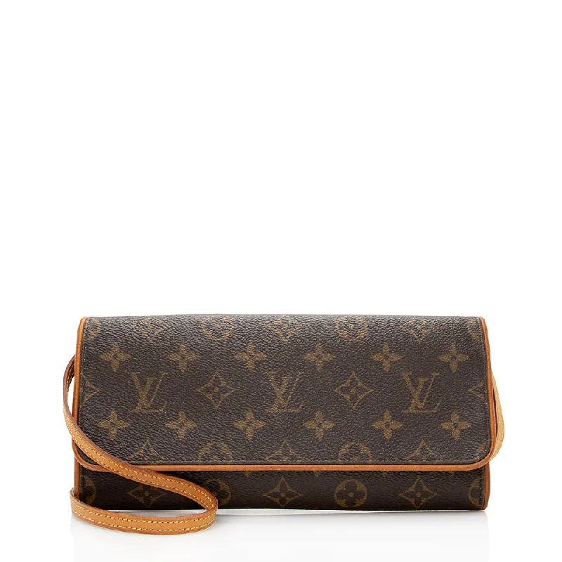 Louis Vuitton Vintage Monogram Canvas Pochette Twin GM Shoulder Bag (SHF-20791)