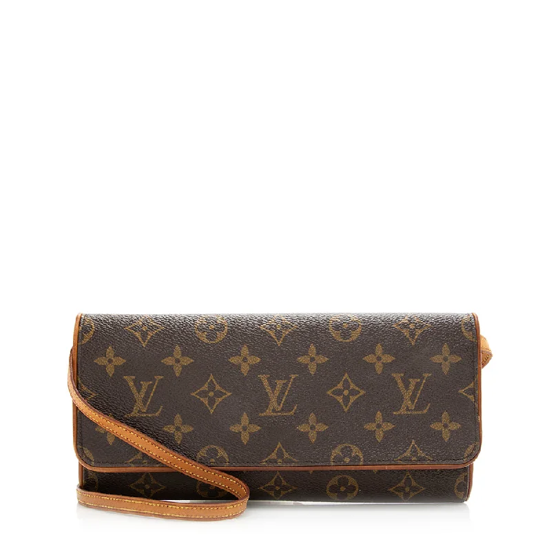 Louis Vuitton Vintage Monogram Canvas Pochette Twin GM Shoulder Bag (SHF-23937)