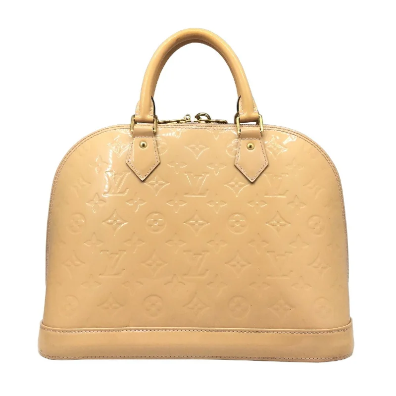 Louis Vuitton Beige Patent leather Alma handbag bag