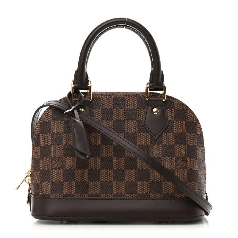 LOUIS VUITTON DAMIER EBENE ALMA BB BAG