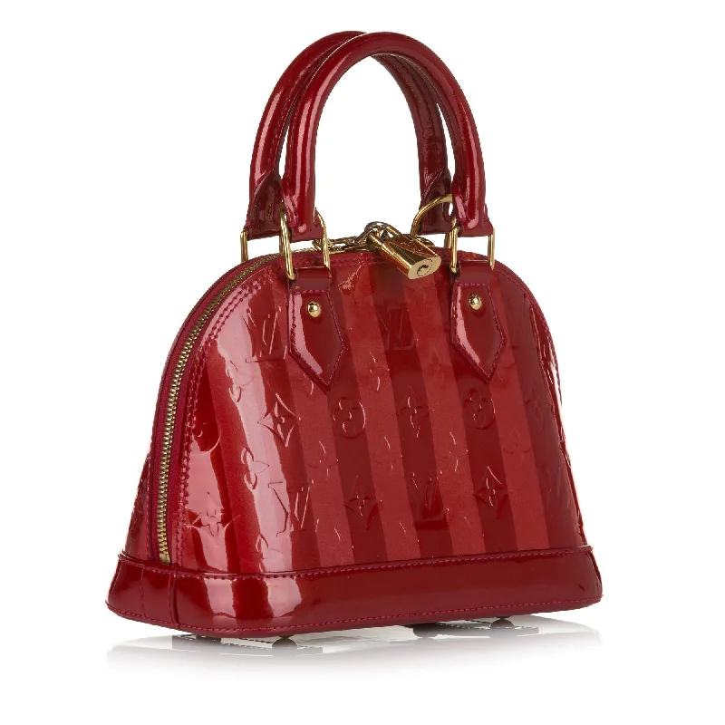 Louis Vuitton Vernis Rayures Alma BB (SHG-35013)