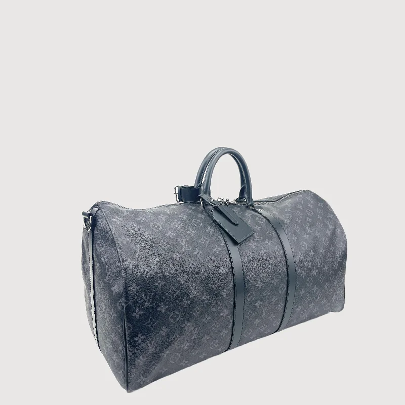 LOUIS VUITTON Monogram Eclipse Keepall Bandouliere 55