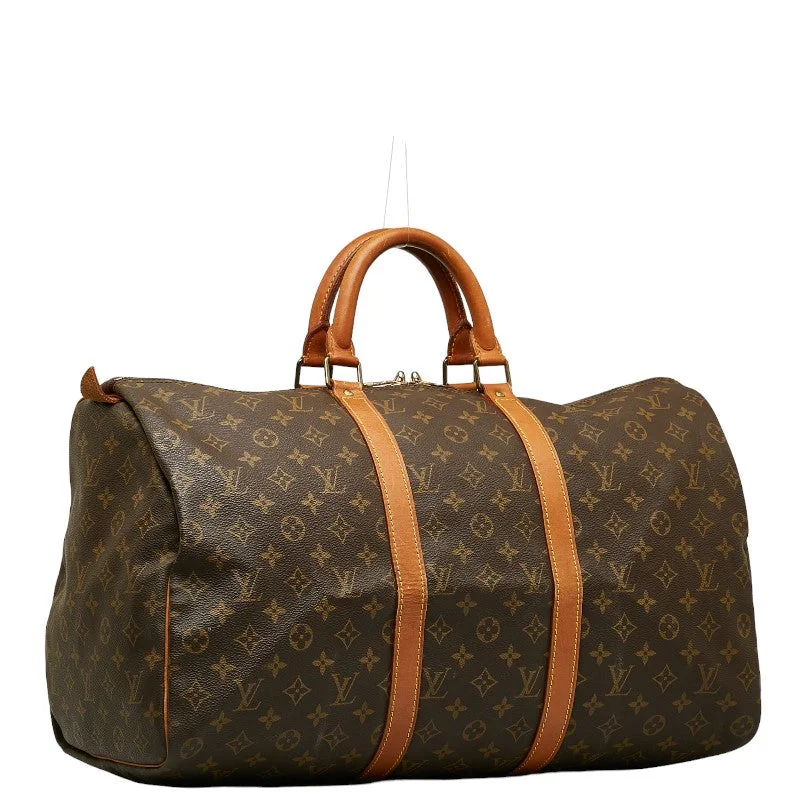 Louis Vuitton Monogram Keepall 50 Boston Bag Travel Bag M41426 Brown