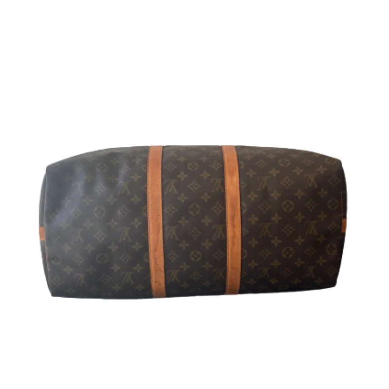 Louis Vuitton Brown Canvas Keepall Bandouliere 45 travel bag