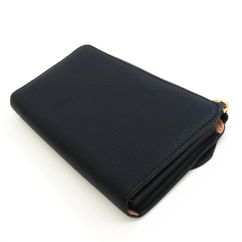 Louis Vuitton Navy Leather Portefeuille com√®te wallet accessories