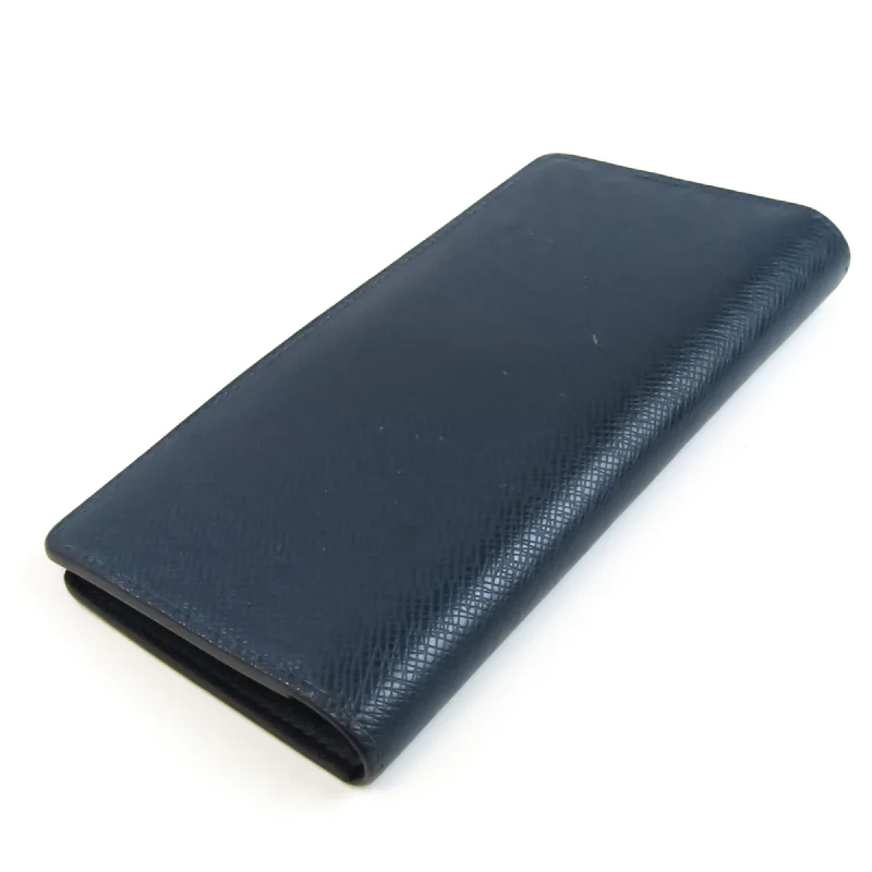 Louis Vuitton Navy Leather Portefeuille Brazza wallet accessories