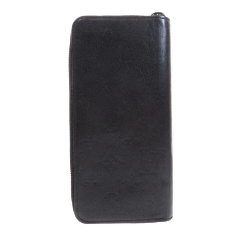 Louis Vuitton Black Leather Zippy Wallet Vertical wallet accessories