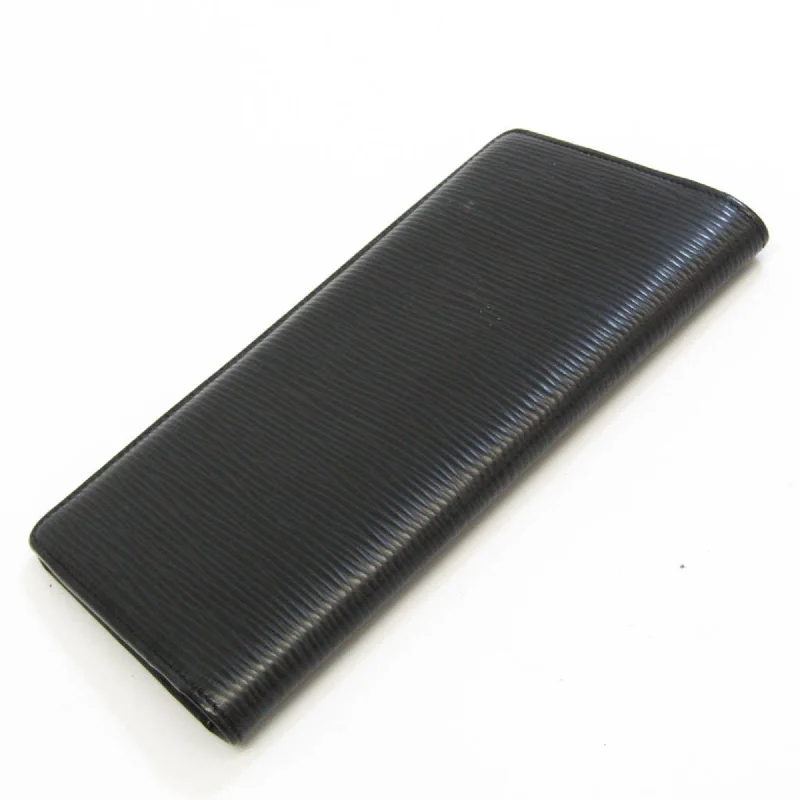 Louis Vuitton Black Leather Portefeuille Brazza wallet accessories