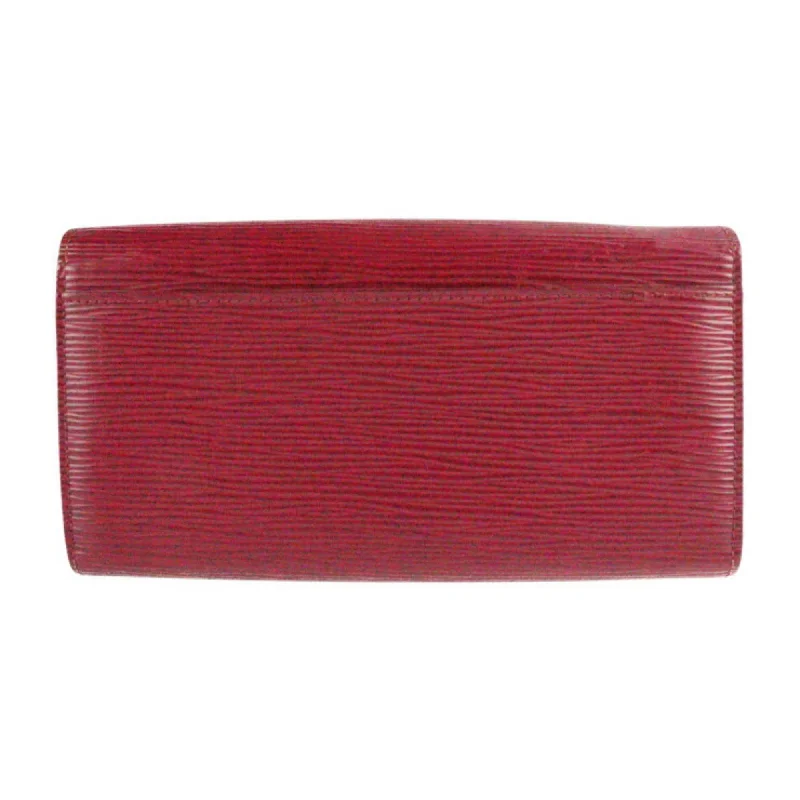 Louis Vuitton Red Leather Portefeuille Sarah wallet accessories