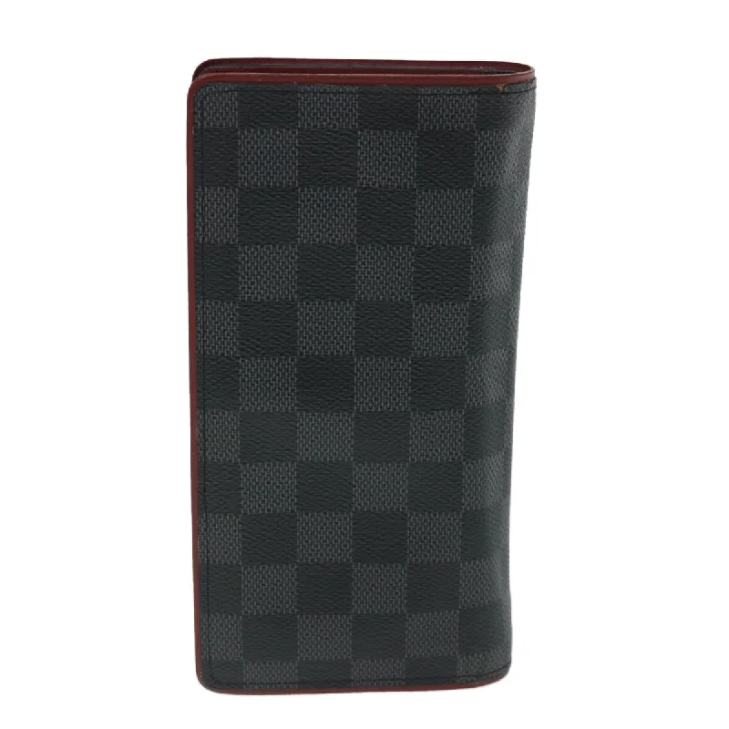 Louis Vuitton Black Canvas Brazza wallet accessories